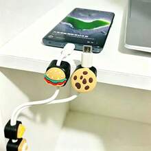 4pcs Magnetic Cable Clips, Under Desk Cable Organizer, Suitable For 0.27 Inch Cables, Strong Adhesive Cable Holder, Easy Open Phone Charging Cable Storage Rack, Suitable For Home, Car, Desk, Bedside Table, Office - Multicolor - View 2