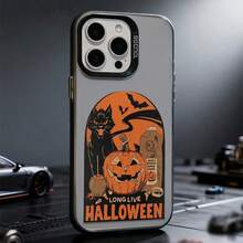 [24h Shipping From DE]Apple 18 17 16 15 Promax  13 14 15 Phone Case -  Style Personalized With Halloween Cat Pumpkin Lamp Cider Bat Candy Long-Haired Girl Jumping Beach Balloon Pattern Printing, Anti-Slip, Suitable For GalaxyS 26 Ultra, 25/24/23/22/21/18/17, Air, XSMax, XR - Image 1 1 Pc - View 2