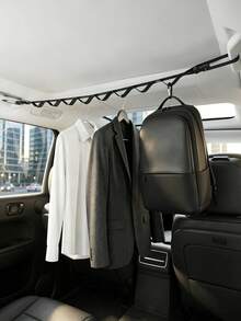 Car Storage Rack, Top Layer Can Store Fishing Rods, Bottom Layer Can Hang Clothes; Multi-Functional Hanging Car Storage Rack And Clothes Hanger, Can Be Installed On Back Seat, Travel Essential - Multicolor - View 4