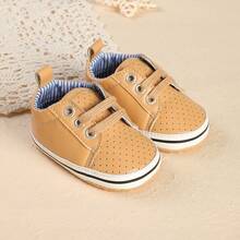 0-3-5 Months Spring/Autumn Newborn Infant Boys & Girls Cute Casual Canvas Shoes Suitable For Spring/Autumn - Apricot - View 6