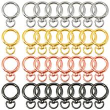 18pcs Round Rotating Alloy Lobster Clasp - Suitable For Keychains, Bags, Hooks, Quick Connectors, Pet Chains, DIY Crafts And Gift Making - Spring Clasp With Tail - View 1