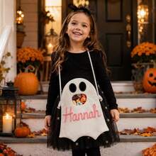 Custom Kids Apron | Personalized Baking Smock | 3D Yarn Letters | Toddler Name Gift - Multicolor - View 3