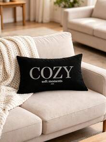 Customizable English Name Printed Pillowcase: Suitable For Living Room And Bedroom. Pillow Insert Not Included. Lightweight And Washable. Suitable For Valentine's Day, Father's Day, Mother's Day, Wedding And Various Holidays. - Multicolor - View 5