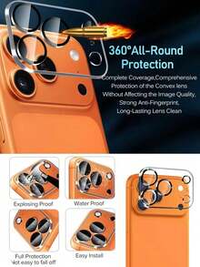 Gorilla Hero 6pcs Full Coverage Lens Protector Film, High Definition Full Coverage Design, Effectively Protects Lens, Fits Every Lens Area Of The Device. Ultra Clear Light Transmission Imaging, Restores Real Color Details. High Hardness Material, Resists Daily Sharp Object Contact, Effectively Reduces Scratch Formation, Handles Impact From Accidental Drops, Reduces Lens Damage. Compatible With IPhone UItra/18promax/18pro/18/17e/17 Pro Max/17 Pro/17Air/17/16 Pro Max/16 Pro/16 Plus/16/15 Pro Max/15/14/13/12 And Other Models. - Clear - View 5
