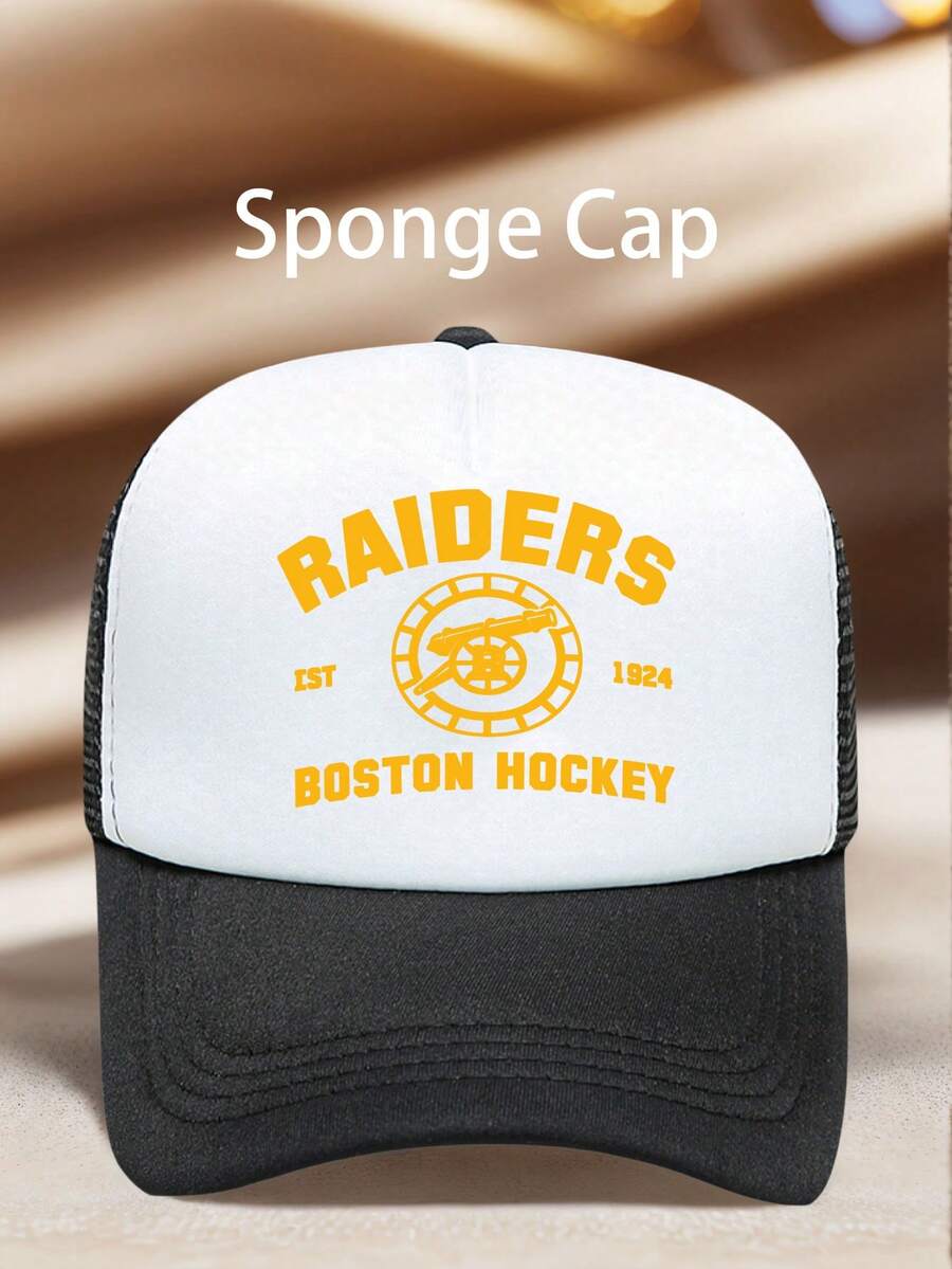 1pc Men's Hats Boston Hockey Printing Hats For Men,Adjustable Hat,Perfect For Parties Hiking Travel And Sun Protection-A Great Birthday Gift