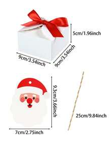 24/4pcs Santa Claus Shaped Gift Boxes, Includes Ribbon, Tag And Jute Rope; Christmas Gift Packaging Box, Party Favor, Christmas Table Decoration, Christmas Event Gift, DIY Decoration Gift Box, Home Decor Ornament, Holiday Gift Packaging - Multicolor - View 9