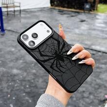 Dark Style Personalized Spider Web Large Hole Anti-Drop Phone Case Compatible With Apple Phone 11 12 13 14 15 16 17promax 16promax 13pro 15plus And Other Models Creative Protective Shell - Multicolor - View 4