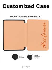 GIIPPA 1件客製化姓名Kindle閱讀器保護殼，自動喚醒/睡眠功能，輕巧便攜，相容於Clara BW/Libra Colour/Clara Colour/Clara 2E、Paperwhite 10代/11代/12代、Kindle(Colorsoft)/10代/11代/12代及其他熱門機型，Kindle配件/Kindle保護殼，返校禮物、畢業禮物、情人節禮物、生日禮物 - 彩色 - 查看 2