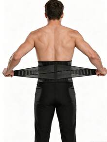 Waist Support Belt, Breathable Lower Back Brace With Dual Straps, Adjustable Lumbar Support Wrap For Daily Use, Work Workout Gym Fitness Wear, Comfortable Back Protector For Men Women - Multicolor - View 3