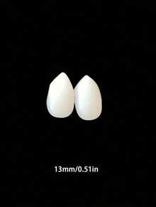 1 Pair Resin Fangs, Suitable For Halloween, Can Be Used As Cosplay Props, Vampire Teeth, Zombie Teeth, Canine Teeth Or Christmas Costume Accessories - Multicolor - View 6