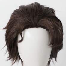 Yewell Dark Brown Wig Cosplay Wig Role-Playing Headgear Daily Series Japanese Cosplay Headgear Series Multi-Style Interpretation Of Cartoon Anime Suitable For Private Parties Daily Role-Playing Halloween - Chocolate Brown - View 3