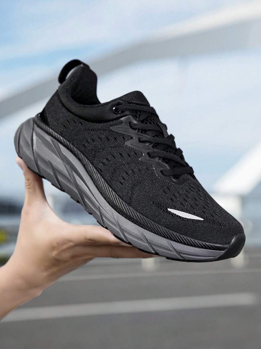 Men's Airy Mesh Running Shoes, Ultra-Light Shock-Absorbing Sneakers With Grip Sole, Perfect For Jogging, Gym & Street Style