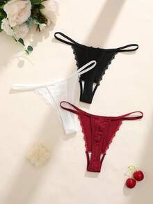 7件組女款舒適純棉低腰丁字褲 - 彩色 - 查看 3