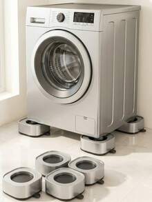 4pcs Washing Machine Anti-Vibration Pads - Suitable For All Washing Machines And Dryers - Noise Reduction, Protect Laundry Room Floor - Washing Machine Support - Bracket accessories - View 1