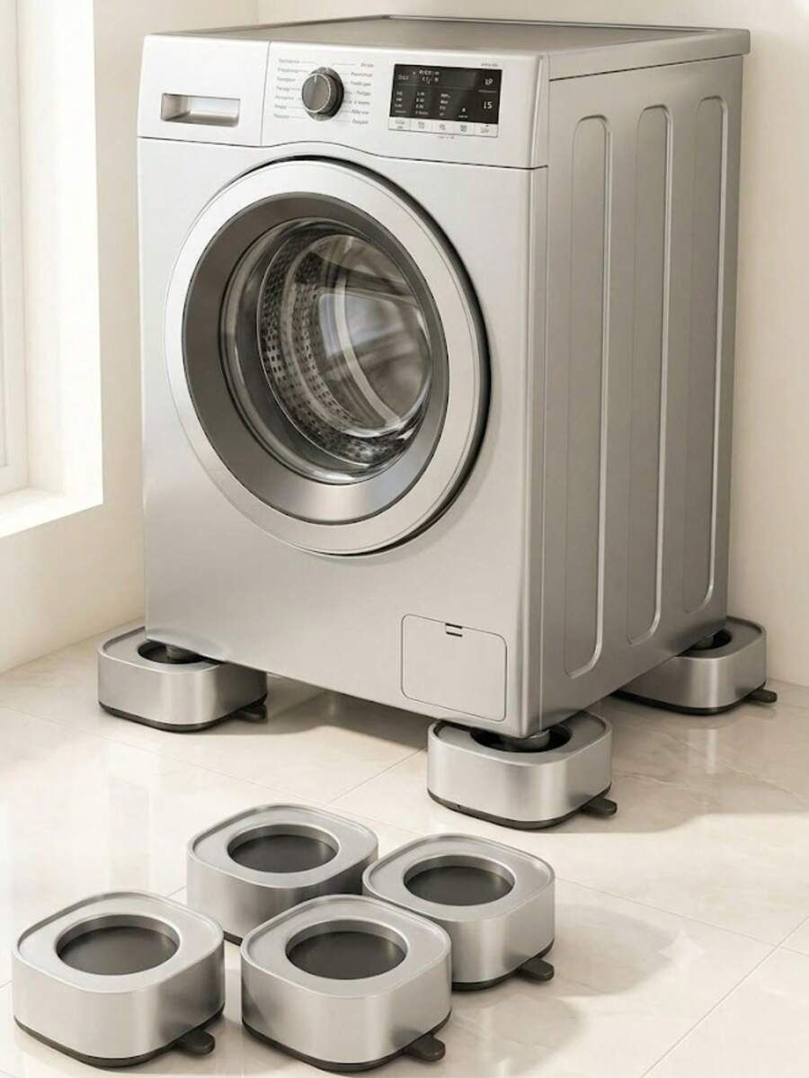 4pcs Washing Machine Anti-Vibration Pads - Suitable For All Washing Machines And Dryers - Noise Reduction, Protect Laundry Room Floor - Washing Machine Support - Bracket accessories - View 1