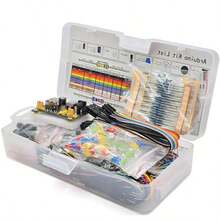 Harmei Kit De Componentes Eletrônicos 830 Uno R3 Modulo Fuente De Poder Cable De Puente 830 Tie-points Breadboard Potenciometro De Precision Resistor Compatible Con Arduino Raspberry Pi - Blanco - Ver 6