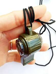 Emergency Survival Whistle (Including Compass And Thermometer), Super Loud Survival Whistle, Keychain Rescue Signal Whistle, Outdoor Equipment, Suitable For Outdoor Emergencies, Hiking, Camping And Sports Safety. - A - View 9