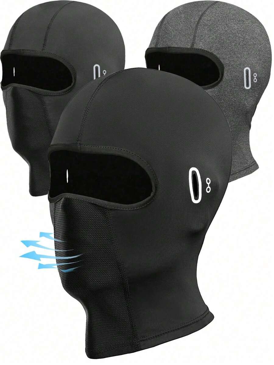 1pc Or 2pcs Ski Balaclava Face Mask With Goggle Hole, Lightweight Ice-Cooling Summer UV Protection Sun Protection Neck Gaiter For Motorcycle, Skiing, Snowboarding, Unisex - Multicolor - View 1