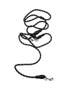1pc Reflective Nylon Hands-Free Crossbody Pet Leash, Outdoor Running Crossbody Pet Leash, Suitable For Large, Medium And Small Dogs - Black and White - View 12