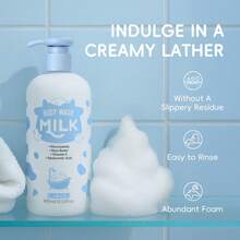 1 Pc Long Lasting Fragrance LAIKOU Milk Body Wash,400ml Hydrating Effect Basic Cleansing Moisturizing Relief For Women All Skin Types Spa - 400ml Body Wash - View 6