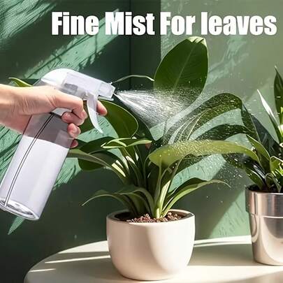 Botella rociadora multifuncional de 500ml - Modos ajustables de niebla y rociado, diseño a prueba de fugas, adecuada para cuidado del cabello, riego de plantas y limpieza - Plástico duradero, recargable, transparente