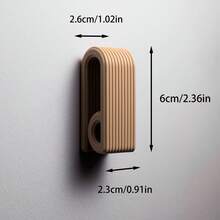 1pc Wall-Mounted Press Lock Towel Rack, Suitable For Bathroom, Kitchen And Entryway. Can Hang Towels, Coats, Bags, Clothes, Etc., With Anti-Slip Thickened Striped Design. - Multicolor - View 2