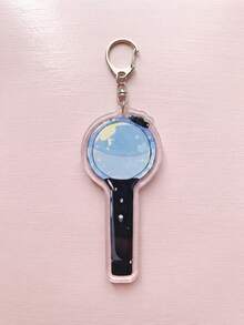 1Pc/8Pcs K--Pop Fan Light Stick Acrylic Keychain Charms, Cute Music Group Replica Pendant Set, Y2K Concert Enthusiast Accessory, Perfect Gift For K-Pop Fans And Friends, High-Quality Transparent Acrylic, Suitable For Tote Bags, Keys And Daily Decoration. - Multicolor - View 9