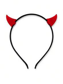 1PC Halloween Dark Witch Punk Horn Headband Gothic Style Party Costume Hair Accessory Photo Prop Headpiece - Perfect Gift - Multicolor - View 6