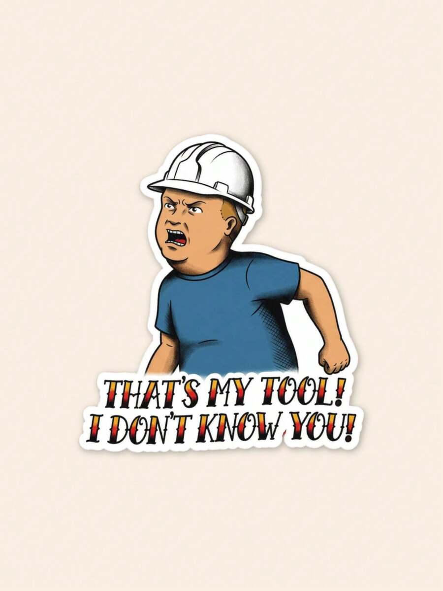 1件 That's My Tool I Don't Know You 貼紙 | 幽默建築工人乙烯基貼紙 | 技工迷因安全帽貼紙 - A - 查看 1