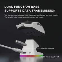 Mouse Gaming Nirkabel MageGee Scout Tri-Mode, Mouse Berkabel Isi Ulang Bluetooth 2.4G Tipe-C, DPI Dapat Diatur Hingga 12000, Desain Ergonomis untuk PC Laptop Pad Windows Gaming Office Hadiah - View 7