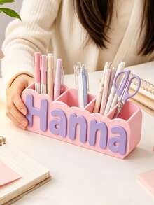 Personalized Name Desktop Pen Holder, Desktop Organizer, Suitable For Office, Classroom, Library, Desk, Bookshelf. Ideal Gift For Friends, Family, Teachers, Classmates. Birthday Gift, Anniversary Gift, Christmas Gift, Back To School, Graduation Gift. - Multicolor - View 5