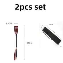 2PCS Outdoor Extreme Sports Horse Riding Whip, Super Durable Essential Daily Horse Riding Equipment, Equestrian Whip, British Style Horse Riding Aid, Synthetic Leather Material, Good Flexibility, Suitable For All Riders - Multicolor - View 1
