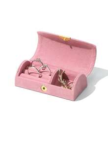 Portable Velvet Mini Jewelry Box, Fits Easily In Bag, Perfect For Travel And Storing Rings, Earrings, Pendants, Etc., Jewelry Box - 1 - View 8