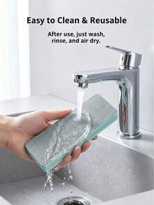 Magic Descaling Brush & Eraser - Multi-Functional Cleaning Tool, Suitable For Bathroom Glass Mirrors And Shower Tiles - Effectively Removes Water Stains, Dirt And Limescale Buildup On Windows And Sinks - Multicolor - View 5