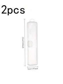 1/2/4pcs Detachable Transparent Desktop Storage Box Set, Flip Lid Dust-Proof Portable Container, Convenient Design, Suitable For Makeup Tools, Brushes, Tableware And Beauty Accessories Plastic Storage Box, Multi-Functional Storage Box, Suitable For Home Vanity, Bathroom And Daily Small Items Organization - Clear - View 12