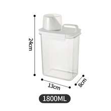 1100/1800/2300ml Refillable Laundry Detergent Dispenser Empty Bottles, Re‑Usable Storage Jars For Powder Laundry Soap, Fabric Softener, Bleach & Dish Soap, With Classification Labels, Ideal For Dormitory, Bathroom Storage & Home Decor - Multicolor - View 10