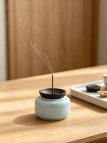 Light Blue Ceramic Incense Burner, Creative Incense Holder Base, New Incense Stick Holder, Multi-Functional Fragrance Decor, Suitable For Home And Hotel, Blue Helps Expand Business, Increase Career Development, Calm Irritation And Anxiety - WUZUN Incense Holder - View 9