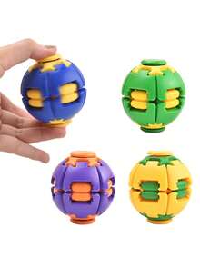 1/3/5/10pcs Spherical Sensory Fidget Toys, Creative Colorful Multi-Color Stress Relief Smooth Rotating Puzzle Toys, Portable Home Office Desktop Fidget Toys - Multicolor - View 3