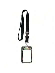 Vintage Cassette Tape Design ID Card Holder With Anti-Loss Lanyard And Easy-Snap Buckle,Vertical ID Card Holder With Neck Strap,For Work Office School - Multicolor - View 12