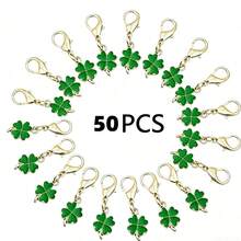 50 st bladklöver, perfekta för Thanksgiving, jul, St. Patrick's Day, skolstart och som födelsedagspresenter till kollegor och vänner - Grön - Visa 9