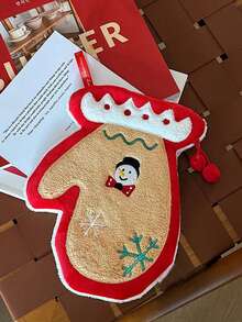 1pc Hanging Cute Cartoon Christmas Pattern Hand Towel, Strong Absorbent Quick Dry, Coral Fleece Microfiber Material, Suitable For Bathroom, Kitchen, Living Room Decor - Multicolor - View 10