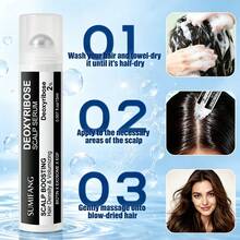 SUMIFANG Deoxyribose Scalp Serum, Enriched With Biotin And Caffeine, Deeply Nourishes Scalp And Strengthens Hair Roots, Targeted For Fine, Fragile And Thinning Hair, Convenient Rollerball Applicator, Suitable For All Hair Types, 15ml - Full Size - View 9