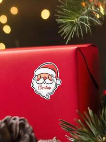 1/10/25/50/100pcs Customized Santa Claus Name Stickers, Personalized Christmas Gift Labels, Christmas Stickers, Customized Name Labels For Christmas, Used For Christmas Gift Packaging Decoration, Christmas Decoration, Personalized Gift Stickers Labels, Suitable For Friends And Family - Multi-color-name - View 4