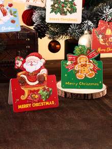 10-Pack Hanging Christmas Cards, 6 Creative Holiday Card Designs, Christmas Tree And Family Wall Decorations, Party Gift Decor Cards - Multicolor - View 10