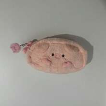 Ins Pink Pig Pencil Case, Cute Plush Makeup Bag, Large Capacity Stationery Storage Bag For Students - Little Mouse - View 11