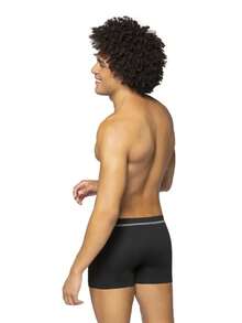 Kit 4 Cueca Boxer Adulto Básica Microfibra Sem Costura Lupo - Marinho/Preto - Visão 3