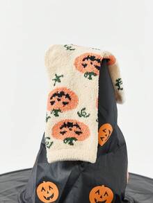 1/2/3 Pairs Of Plush Socks With Ghost And Bat Patterns, Cute And Fun Halloween Socks, Winter Women's Long Stockings And Pumpkin Socks For Couples - Multicolor - View 9