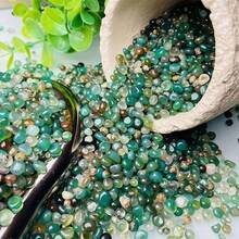 0.81/2.05oz (Approx. 40/100pcs) Green Agate Pebbles - Vibrant Crystal Stones, Suitable For Aquarium, Garden And Home Decor, Polished Translucent Green, Brown And Multicolor Pebbles - Green Agate Pebbles - View 2