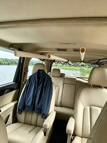 Car Storage Rack, Top Layer Can Store Fishing Rods, Bottom Layer Can Hang Clothes; Multi-Functional Hanging Car Storage Rack And Clothes Hanger, Can Be Installed On Back Seat, Travel Essential - Multicolor - View 3