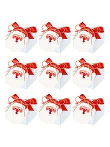 24/4pcs Santa Claus Shaped Gift Boxes, Includes Ribbon, Tag And Jute Rope; Christmas Gift Packaging Box, Party Favor, Christmas Table Decoration, Christmas Event Gift, DIY Decoration Gift Box, Home Decor Ornament, Holiday Gift Packaging - Multicolor - View 8